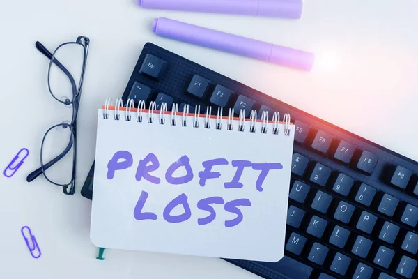 Konzeptionelle Anzeige Profit Loss Business Konzept Finanzielle Erträge Aus Jedem — Stockfoto