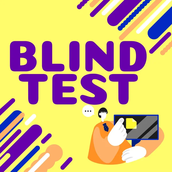 Håndskriftstekst Blind Test Word Written Social Engagement Person Man Ikke – stockfoto