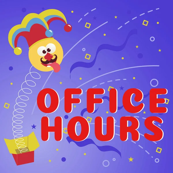 手写文本 办公时间 互联网概念通常用于办公时间的工作时间 — 图库照片