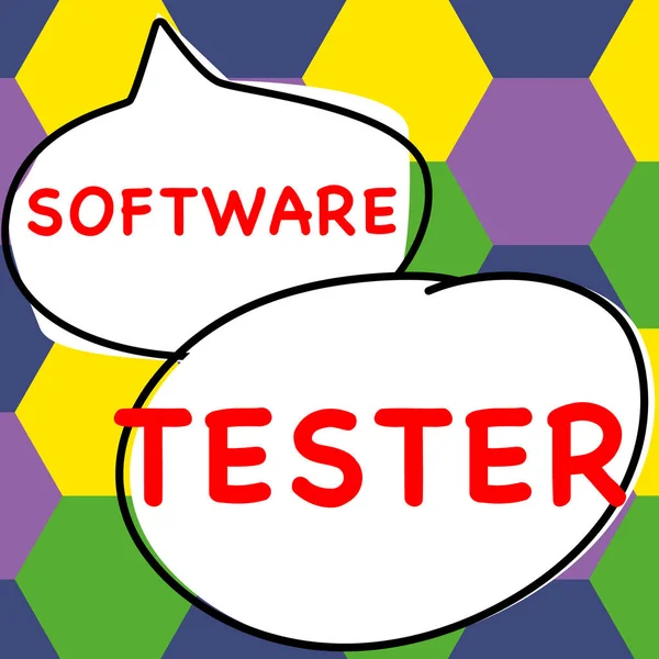 Inspiration Zeigt Zeichen Software Tester Konzeptfoto Implementiert Software Vor Bösartigen — Stockfoto