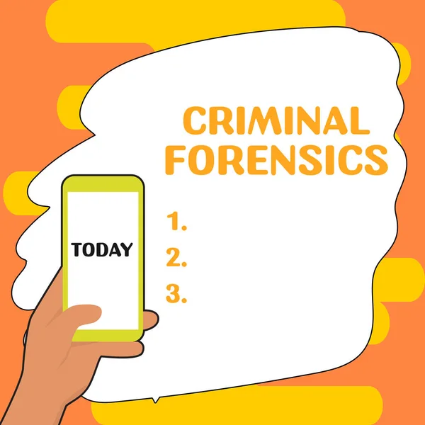 Inspiratie Toont Teken Crimineel Forensisch Onderzoek Woord Geschreven Federale Misdrijven — Stockfoto