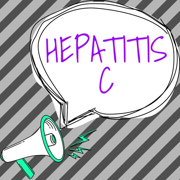 Fogalmi Felirat Hepatitis Word Írt Gyulladása Máj Miatt Vírusos Fertőzés — Stock Fotó