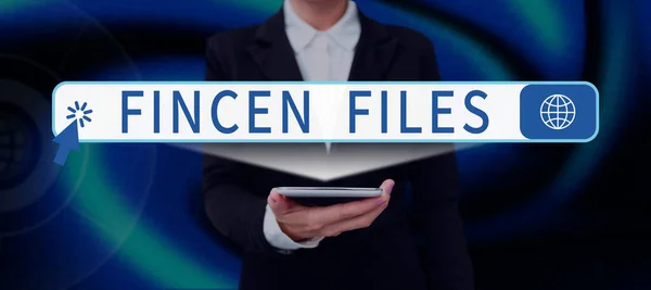 Sign Displaying Fincen Files Word Written Transactions Financial Assets Liabilities — 스톡 사진