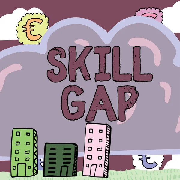 Conceptuele Bijschrift Skill Gap Internet Concept Verwijzing Naar Een Persoon — Stockfoto