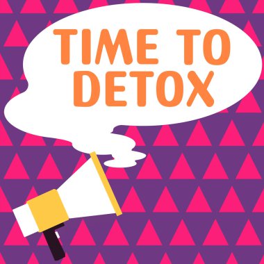 Detoks İçin Kavramsal Başlık Zamanı, Beslenme Sağlığı Bağımlılığı için İş Gösterme Anı Temizleme