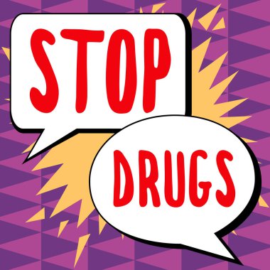 Stop Drugs, Word Written 
