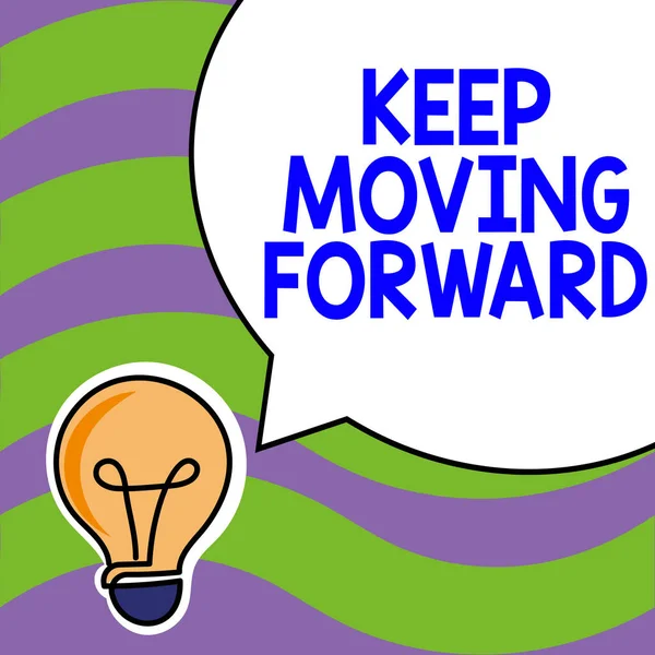 Inspiration Showing Sign Keep Moving Forward Business Concept Invitation Anyone — 스톡 사진