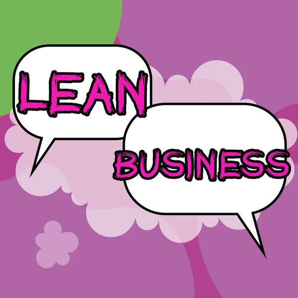 Znaki Pisma Ręcznego Lean Business Internet Poprawa Koncepcji Minimalizacji Odpadów — Zdjęcie stockowe