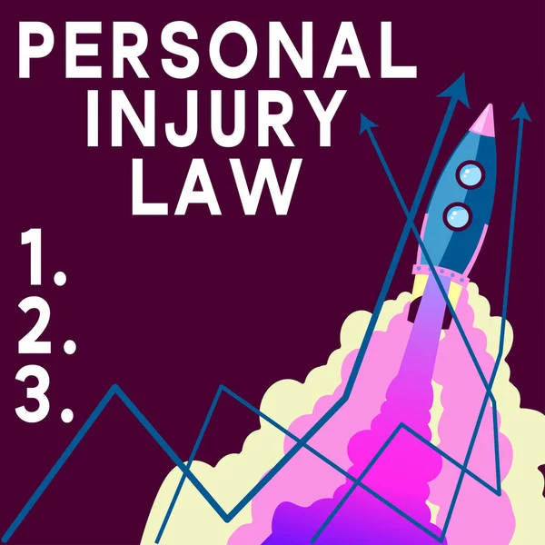 Text caption presenting Personal Injury Law, Internet Concept being hurt or injured inside work environment