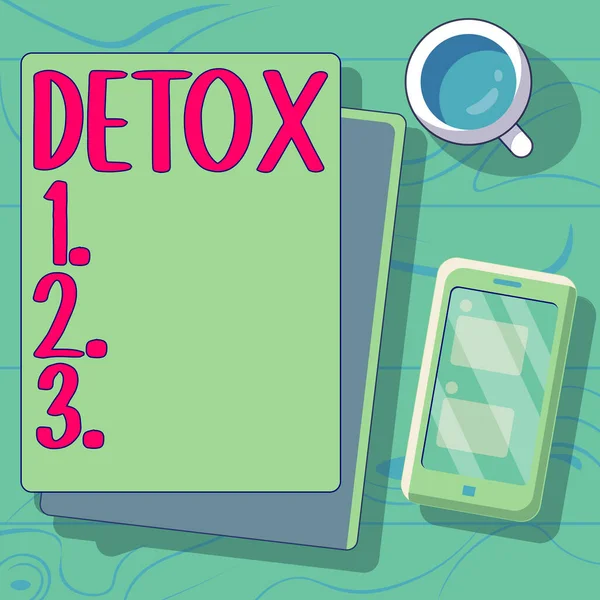 Ręczne Pisanie Znak Detox Conceptual Photo Moment Dla Dieta Zdrowie — Zdjęcie stockowe