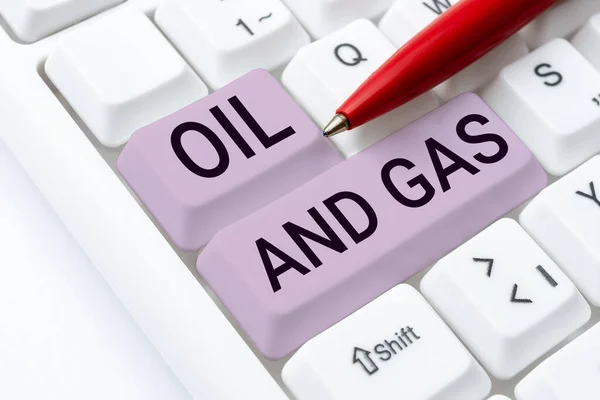 石油天然气 商业理念 销售石油产品的启示 — 图库照片