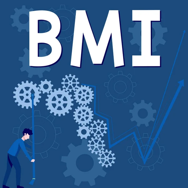 Έμπνευση Δείχνει Σημάδι Bmi Επιχειρηματική Ιδέα Μέθοδος Εκτίμησης Των Επιπέδων — Φωτογραφία Αρχείου
