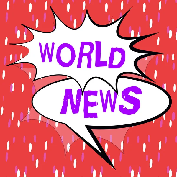 Writing Displaying Text World News Word Written Global Noteworthy Information — 스톡 사진