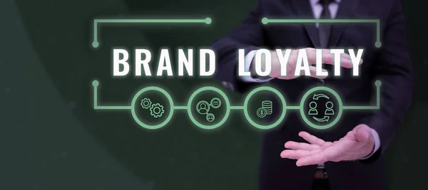 Έμπνευση Δείχνει Σημάδι Brand Loyalty Επιχειρηματική Ιδέα Επαναλάβετε Αγορά Πρεσβευτής — Φωτογραφία Αρχείου