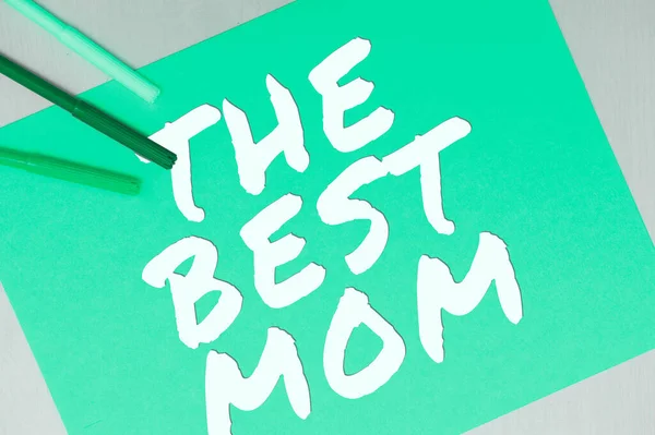 Text sign showing The Best Mom, Word Written on Appreciation for your mother love feelings compliment