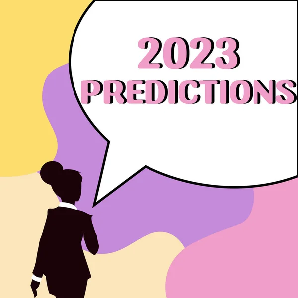 Texto Que Muestra Inspiración 2023 Predicciones Lista Ideas Negocios Las — Foto de Stock