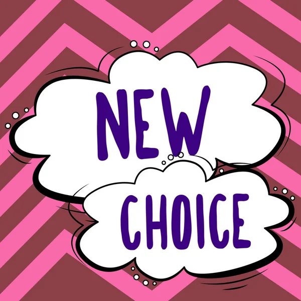 Text Sign Showing New Choice Concept Meaning Having Lot Options — 스톡 사진