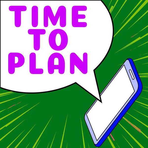 Text Showing Inspiration Time Plan Business Approach Preparation Things Getting — Stock Photo, Image