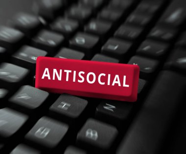 Antisosyal, Kavramsal fotoğraf düşmanca veya organize topluma zarar veren metinler yazma sapması