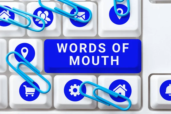 Writing displaying text Words Of Mouth, Business showcase simple statement can help heal hurt or harm someone