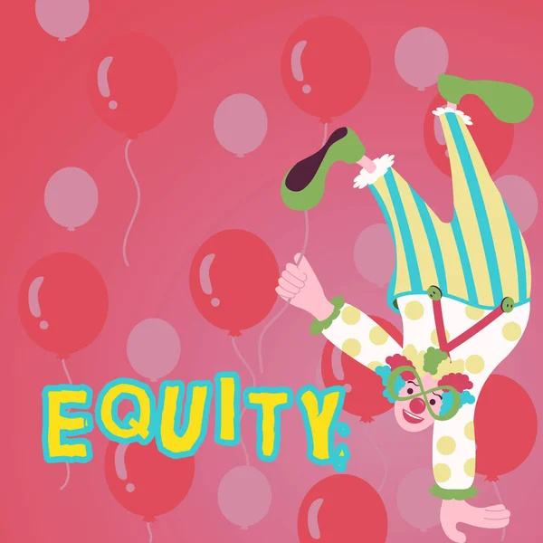 Szöveg Jel Mutatja Equity Koncepcionális Fotó Minősége Hogy Tisztességes Pártatlan — Stock Fotó