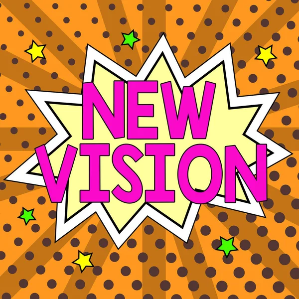 Текст Почерка New Vision Business Showcase Seeing Some Future Developments — стоковое фото