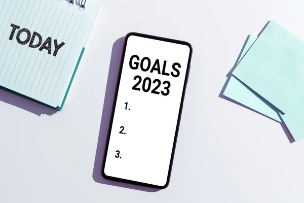 Inspiration Showing Sign Goals 2023 Concept Meaning Identifying Something You — 스톡 사진