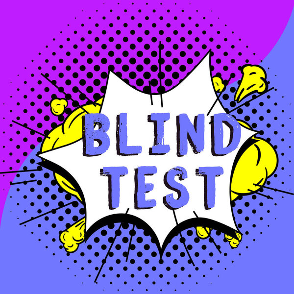 Вдохновение, показывающее знак Слепой тест, бизнес-концепция Социальная вовлеченность с человеком, которого раньше не встречал