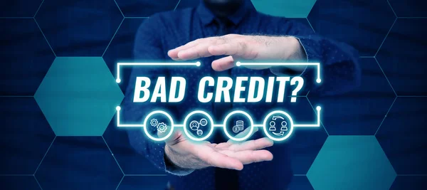 Inspiration Showing Sign Bad Credit Business Concept Offering Help Going — 스톡 사진