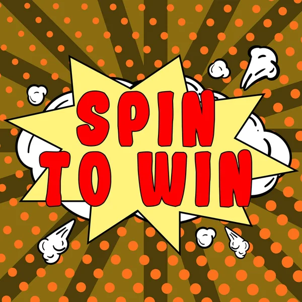 Εννοιολογική Απεικόνιση Spin Win Έννοια Που Σημαίνει Δοκιμάστε Την Τύχη — Φωτογραφία Αρχείου