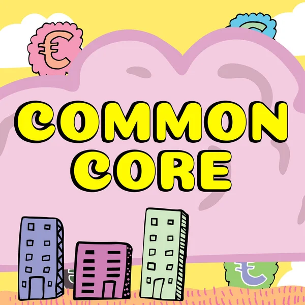 Tekst Met Inspiratie Common Core Woord Voor Set Academische Standaarden — Stockfoto