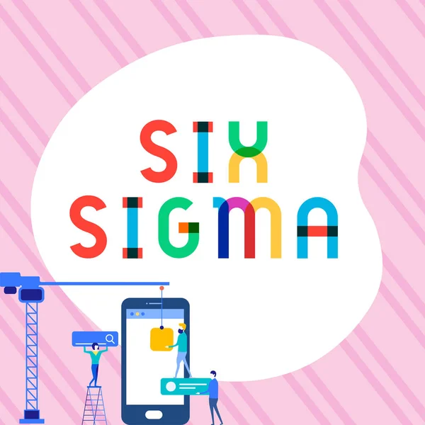 Τίτλος Κειμένου Που Παρουσιάζει Τις Τεχνικές Διαχείρισης Six Sigma Business — Φωτογραφία Αρχείου