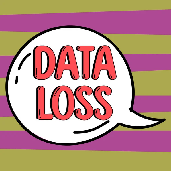Inspiration Som Visar Tecken Data Loss Business Concept Process Eller — Stockfoto