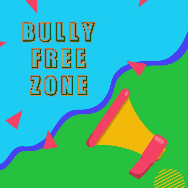 Didascalia Testo Che Presenta Bully Free Zone Business Concept Essere — Foto Stock