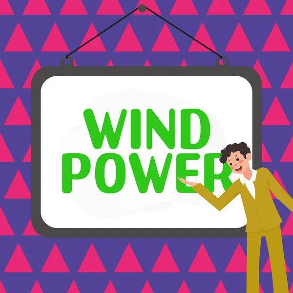 Text Showing Inspiration Wind Power Concept Meaning Use Air Flow — 스톡 사진