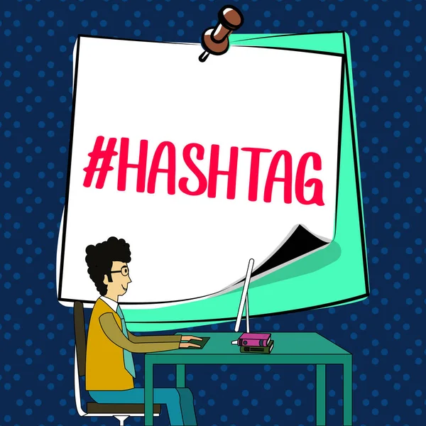 Texto Que Muestra Inspiración Hashtag Business Showcase Etiqueta Internet Para — Foto de Stock