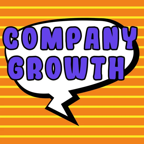 Texto Manuscrito Crescimento Empresa Conceito Que Significa Uma Fase Longo — Fotografia de Stock