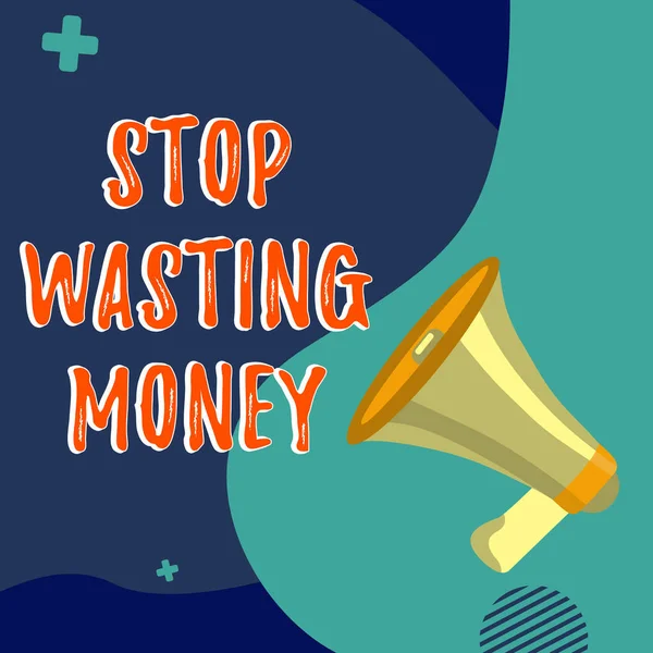 Inspirasi Menunjukkan Tanda Tanda Stop Wasting Money Ide Bisnis Memberatkan — Stok Foto