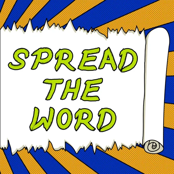 Tekst Pokazujący Inspirację Spread Word Internet Concept Udostępnia Informacje Lub — Zdjęcie stockowe
