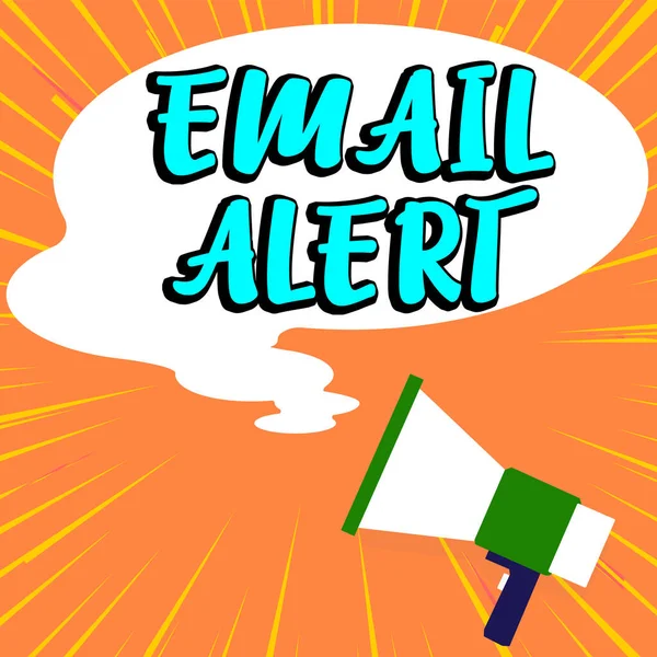 Firma Visualizzazione Email Alert Business Idea Email Auto Generate Inviate — Foto Stock