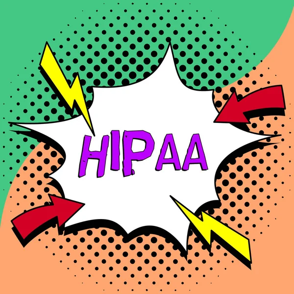 Inspiráló Szöveg Hipaa Concept Jelentése Rövidítés Egészségbiztosítás Hordozhatóságát Jelenti — Stock Fotó