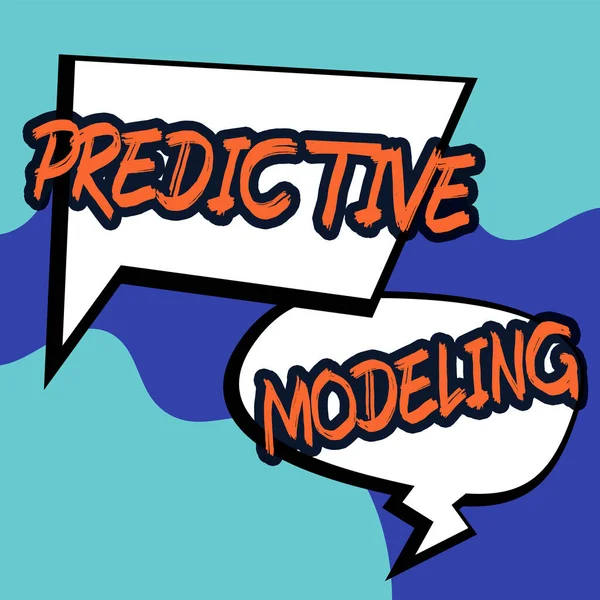 描述预测模型的文字标题 预测分析驱动的业务展示维护策略 — 图库照片
