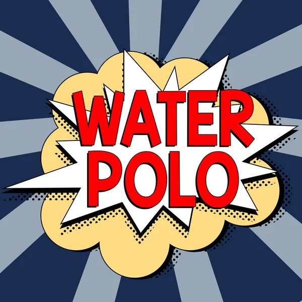 Ręczne Pisanie Znak Water Polo Conceptual Zdjęcie Konkurencyjny Zespół Sportowy — Zdjęcie stockowe