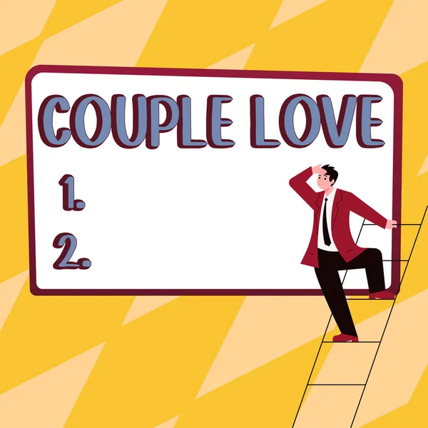 Εννοιολογική Απεικόνιση Ζευγάρι Αγάπη Επιχειρηματική Έννοια Δύο Άνθρωποι Που Αγαπιούνται — Φωτογραφία Αρχείου