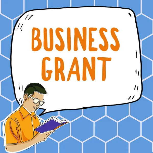 Schild Mit Der Aufschrift Business Grant Konzept Bedeutet Dass Arbeitsstrategien — Stockfoto