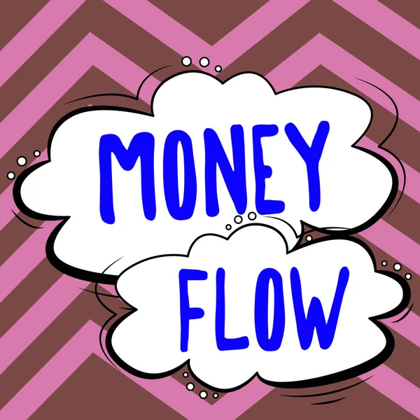 Conceptuele Weergave Money Flow Internet Concept Toename Daling Van Hoeveelheid — Stockfoto
