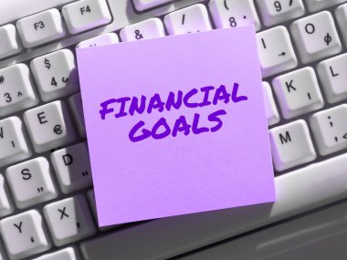 İlham kaynağı olan Finansal Hedefleri gösteren metin, iş genel bakış hedefleri genellikle belirli gelecekteki finansal ihtiyaçlar tarafından yürütülür