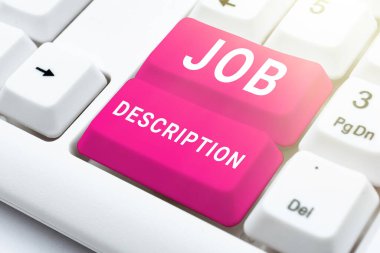 Görev Açıklamasını sunan metin başlığı, Kavramsal Fotoğraf Bir konumun sorumluluklarını açıklayan belge