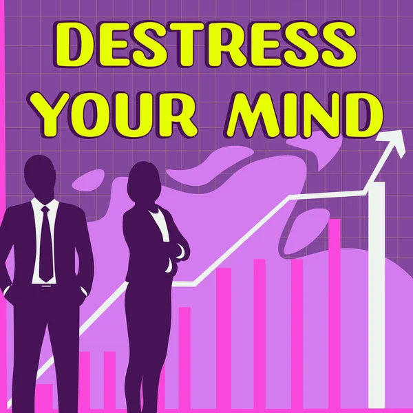 Text Showing Inspiration Destress Your Mind Business Idea Release Mental — 스톡 사진