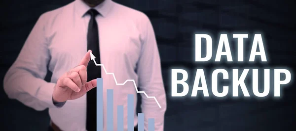 Conceptuele Weergave Data Backup Business Concept Kopie Van Belangrijke Gegevens — Stockfoto